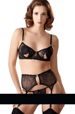 Abierta Fina Bra Set with Slits in the Cups