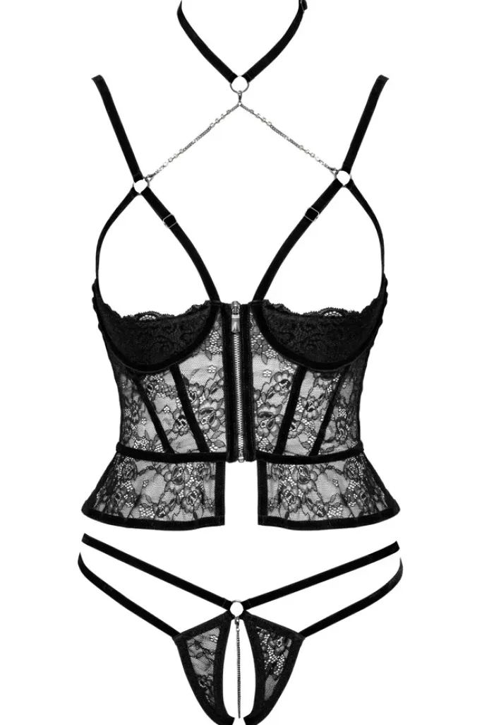Abierta Fina Longline Bra Set