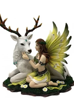 Nemesis Now Adoration Fairy with White Deer Figurine