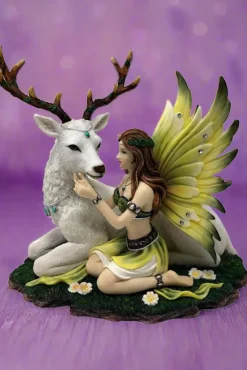 Nemesis Now Adoration Fairy with White Deer Figurine