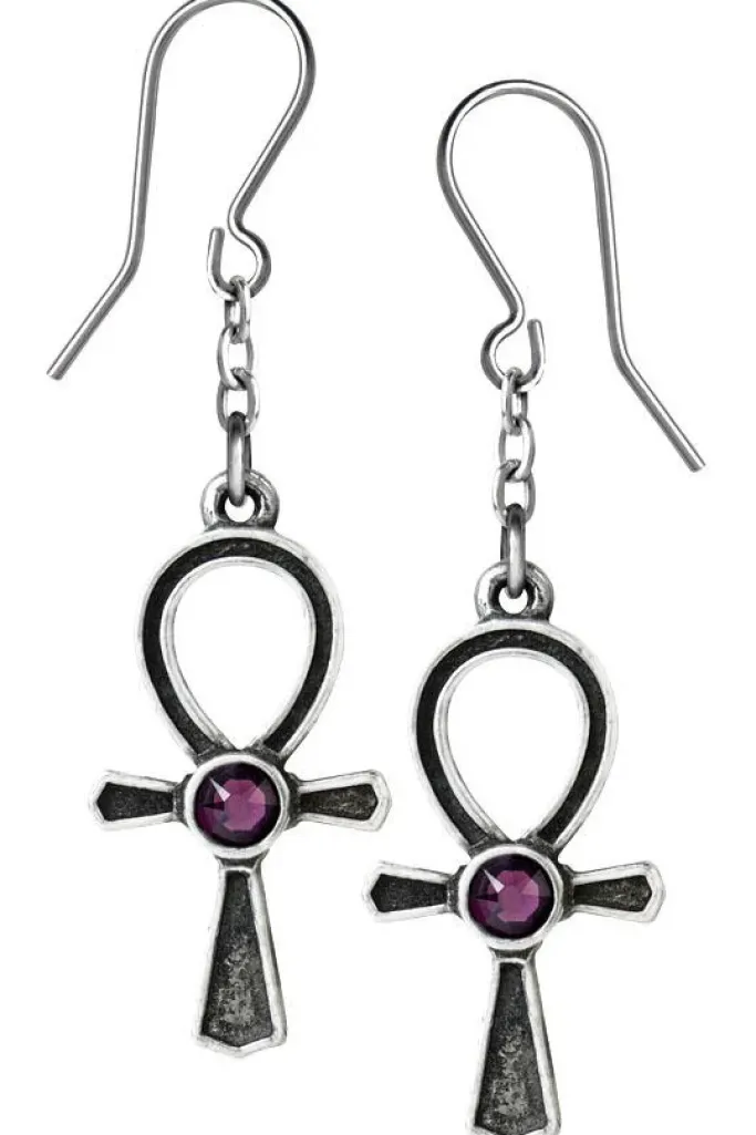 Alchemy Gothic Alchemy Ankh of Osiris Earrings E372