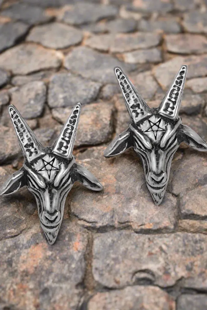 Alchemy Gothic Alchemy Baphomet Studs