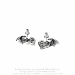 Alchemy Gothic Alchemy Bat Blacksoul Studs