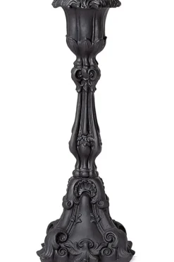 Alchemy Gothic Alchemy Black Baroque Candlesticks Pair