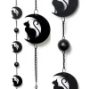 Alchemy Gothic Alchemy Black Cat and Moon Wind Chime