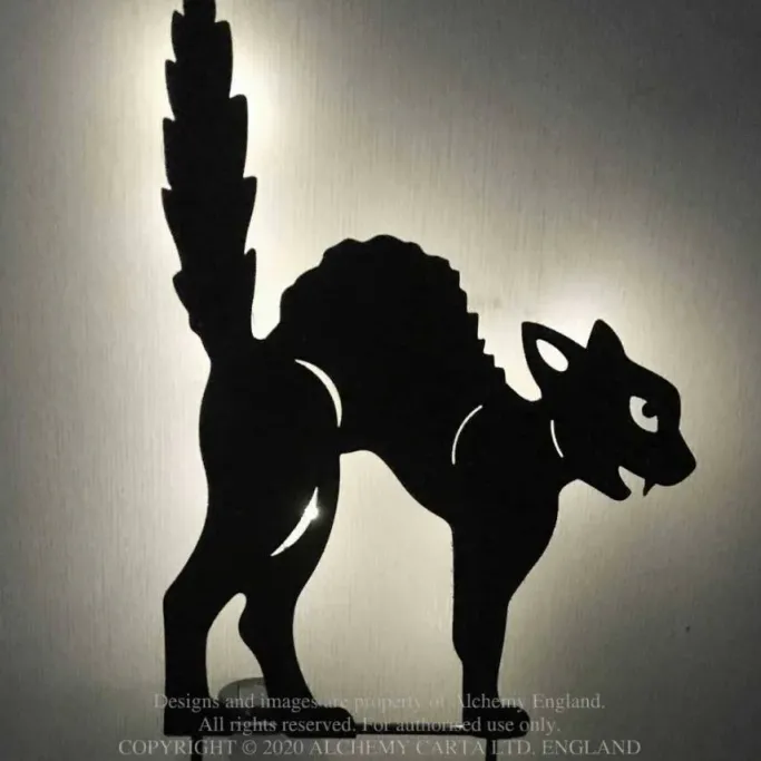 Alchemy Gothic Alchemy Black Cat Garden Light