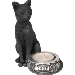 Alchemy Gothic Alchemy Black Cat T-Light Holder