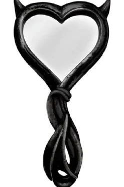 Alchemy Gothic Alchemy Black Devils Heart Hand Mirror
