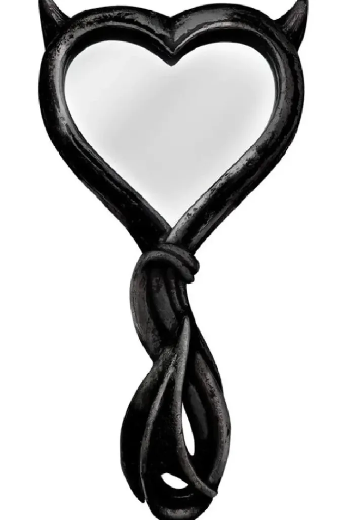 Alchemy Gothic Alchemy Black Devils Heart Hand Mirror