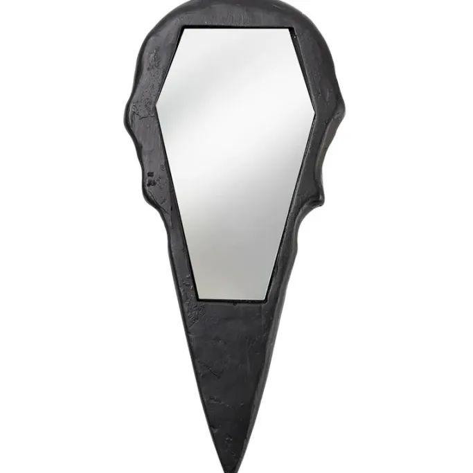 Alchemy Gothic Alchemy Black Raven Skull Hand Mirror