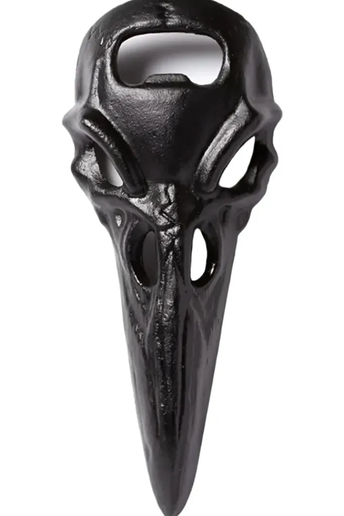 Alchemy Gothic Alchemy Black Raven Skull Bottle Opener