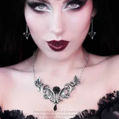 Alchemy Gothic Alchemy Black Rose Droppers Earrings