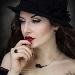 Alchemy Gothic Alchemy Black Rose Enigma Necklace