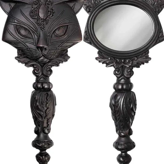 Alchemy Gothic Alchemy Black Sacred Cat Hand Mirror