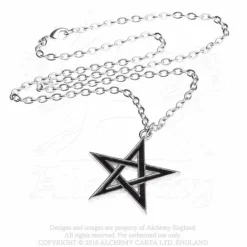 Alchemy Gothic Alchemy Black Star Pentagram Pendant