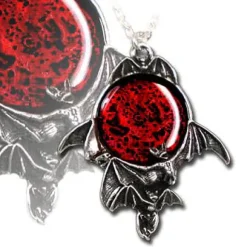 Alchemy Gothic Alchemy Blood Moon Bat Pendant P447