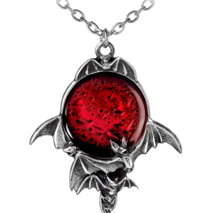Alchemy Gothic Alchemy Blood Moon Bat Pendant P447