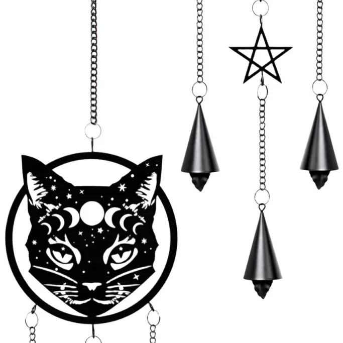 Alchemy Gothic Alchemy Celestial Cat Wind Chime