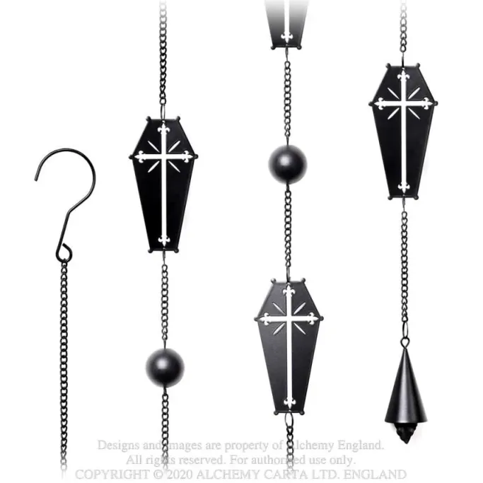 Alchemy Gothic Alchemy Coffin Cross Wind Chime