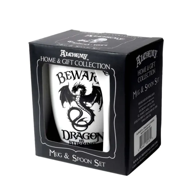 Alchemy Gothic Alchemy Dragon is Stirring Mug and Spoon Set