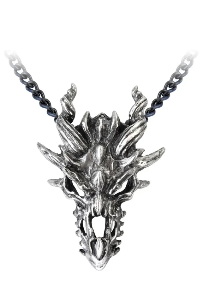 Alchemy Gothic Alchemy Dragon Skull Pendant
