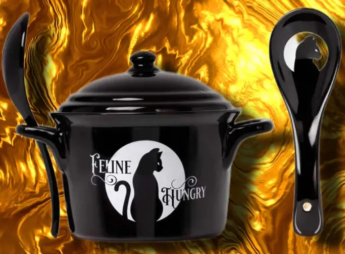 Alchemy Gothic Alchemy Feline Hungry Soup Bowl