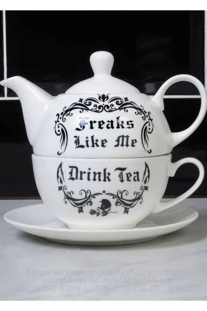 Alchemy Gothic Alchemy Freaks Like Me Drink Tea Set