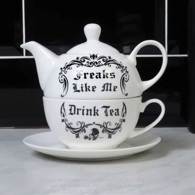 Alchemy Gothic Alchemy Freaks Like Me Drink Tea Set