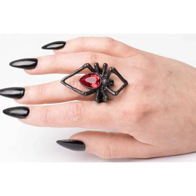 Alchemy Gothic Black Widow Ring