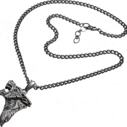 Alchemy Gothic Dark Wolf Pendant P833