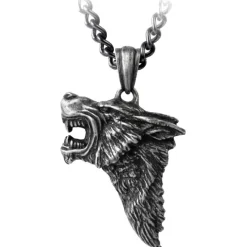 Alchemy Gothic Dark Wolf Pendant P833