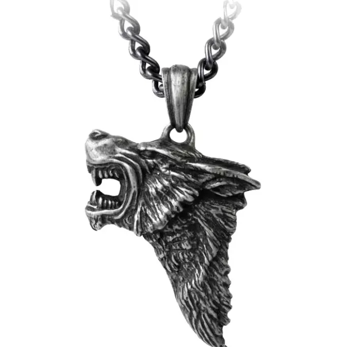 Alchemy Gothic Dark Wolf Pendant P833