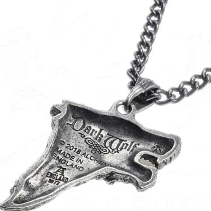 Alchemy Gothic Dark Wolf Pendant P833