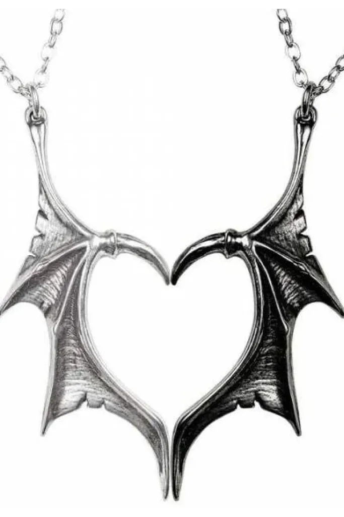 Alchemy Gothic Darkling Heart Friendship Pendants P851