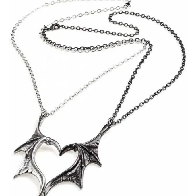 Alchemy Gothic Darkling Heart Friendship Pendants P851