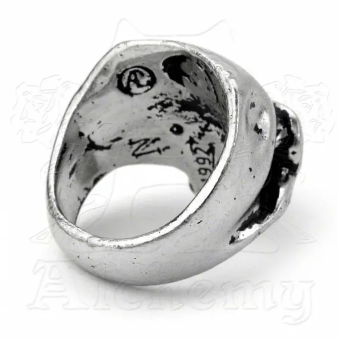 Alchemy Gothic Death Skull Ring R6
