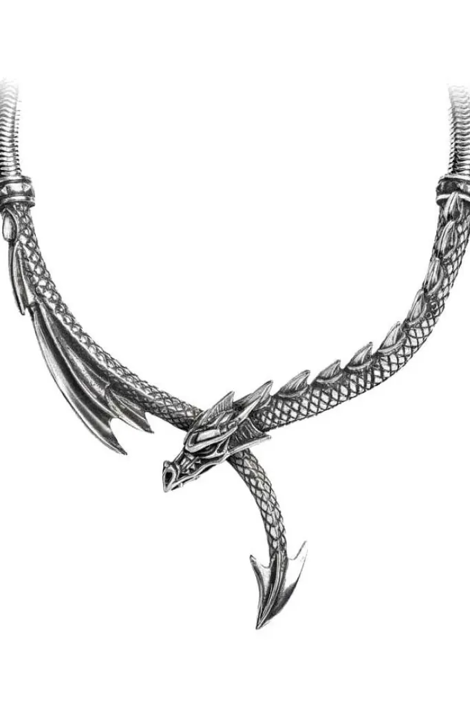 Alchemy Gothic Dragons Lure Necklace P829