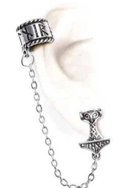 Alchemy Gothic Earring Thor Donner Earcuff E381