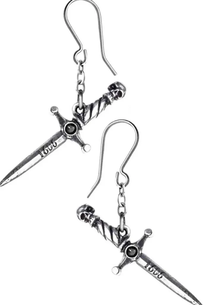 Alchemy Gothic Earrings Hand Of Macbeth E378