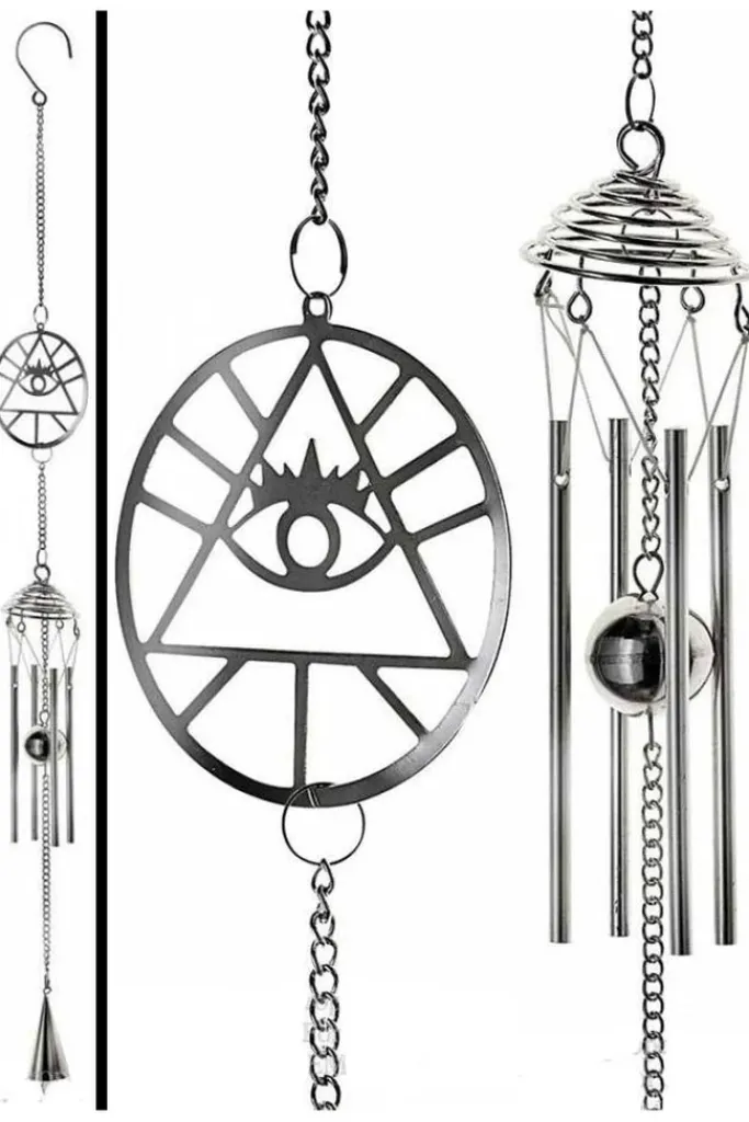 Alchemy Gothic Eye of Providence Wind Chime