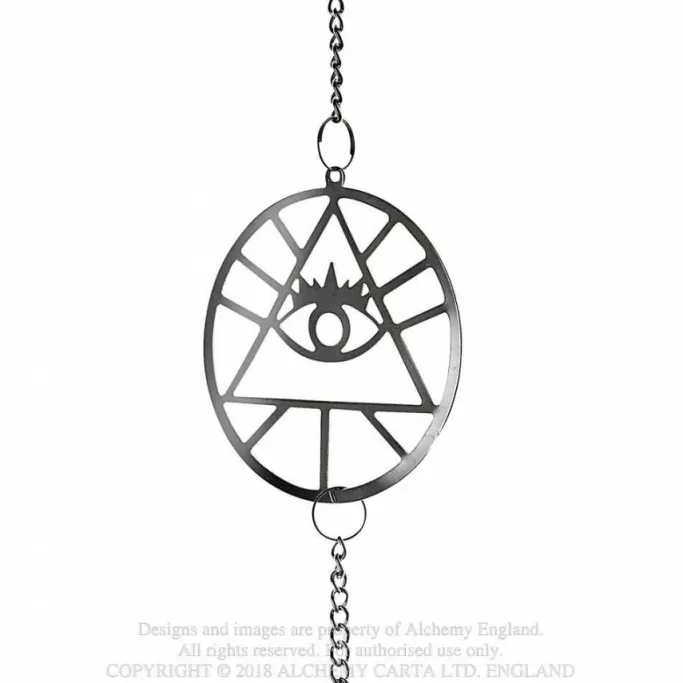 Alchemy Gothic Eye of Providence Wind Chime