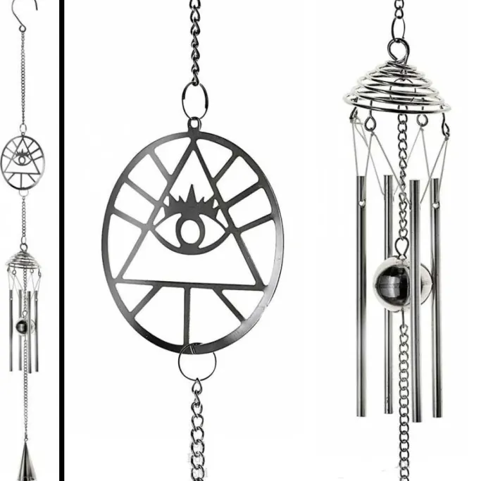 Alchemy Gothic Eye of Providence Wind Chime