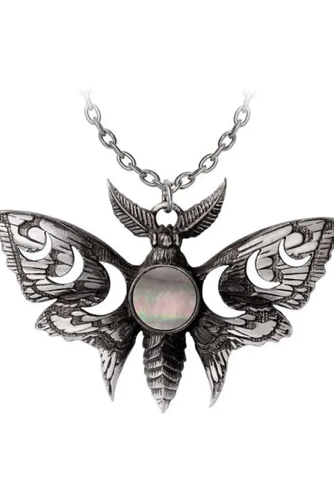 Alchemy Gothic Lunar Moth Necklace
