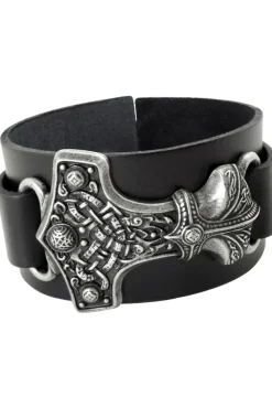 Alchemy Gothic Thunderhammer Leather Wriststraps