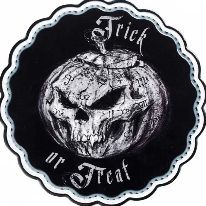 Alchemy Gothic Trick or Treat Trivet Plate