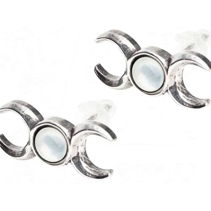 Alchemy Gothic Triple Goddess Studs