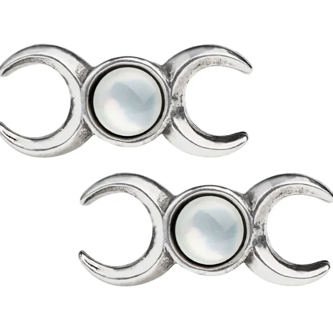 Alchemy Gothic Triple Goddess Studs