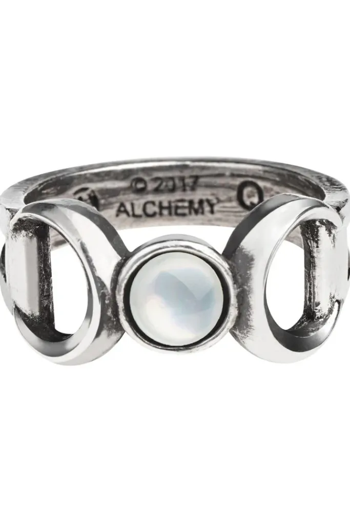 Alchemy Gothic Triple Goddess Ring R219