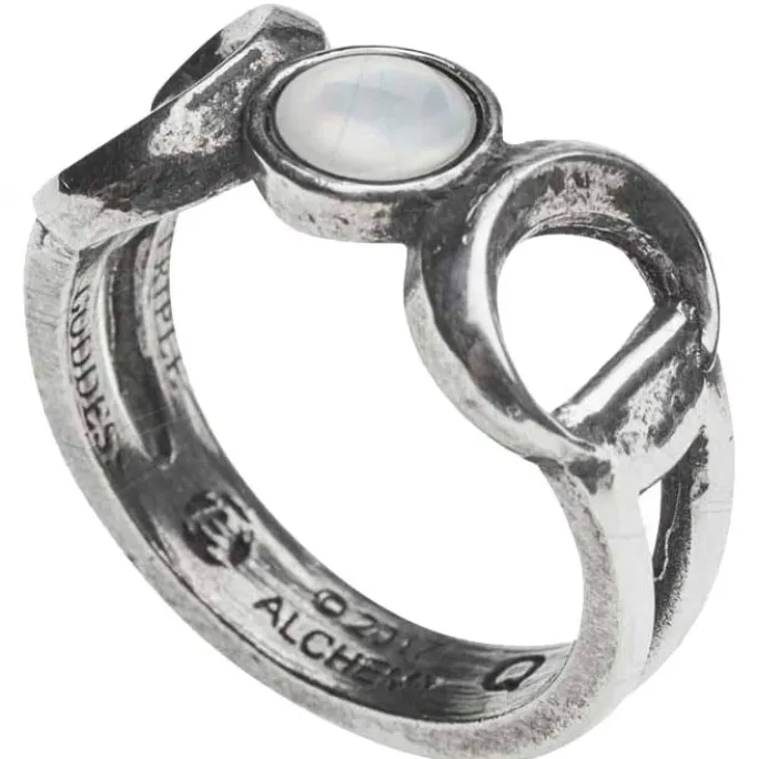 Alchemy Gothic Triple Goddess Ring R219