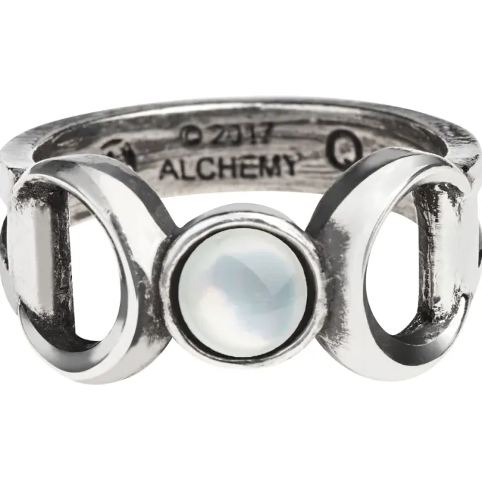 Alchemy Gothic Triple Goddess Ring R219
